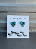 Triple Turquoise earrings