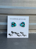 Triple Turquoise earrings