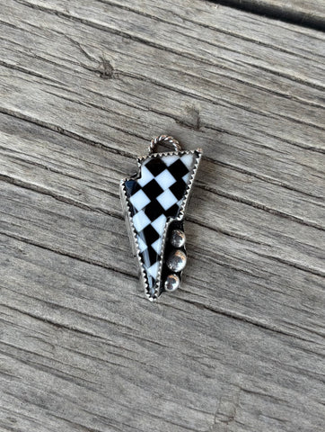 Checkered Bolt pendant