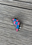 Cotton Candy checkered pendant
