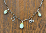 Triple Stone charm necklace