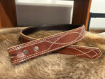Brown Harness Stitch Belt