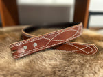 Brown Harness Stitch Belt