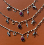 Single Stone charm necklaces